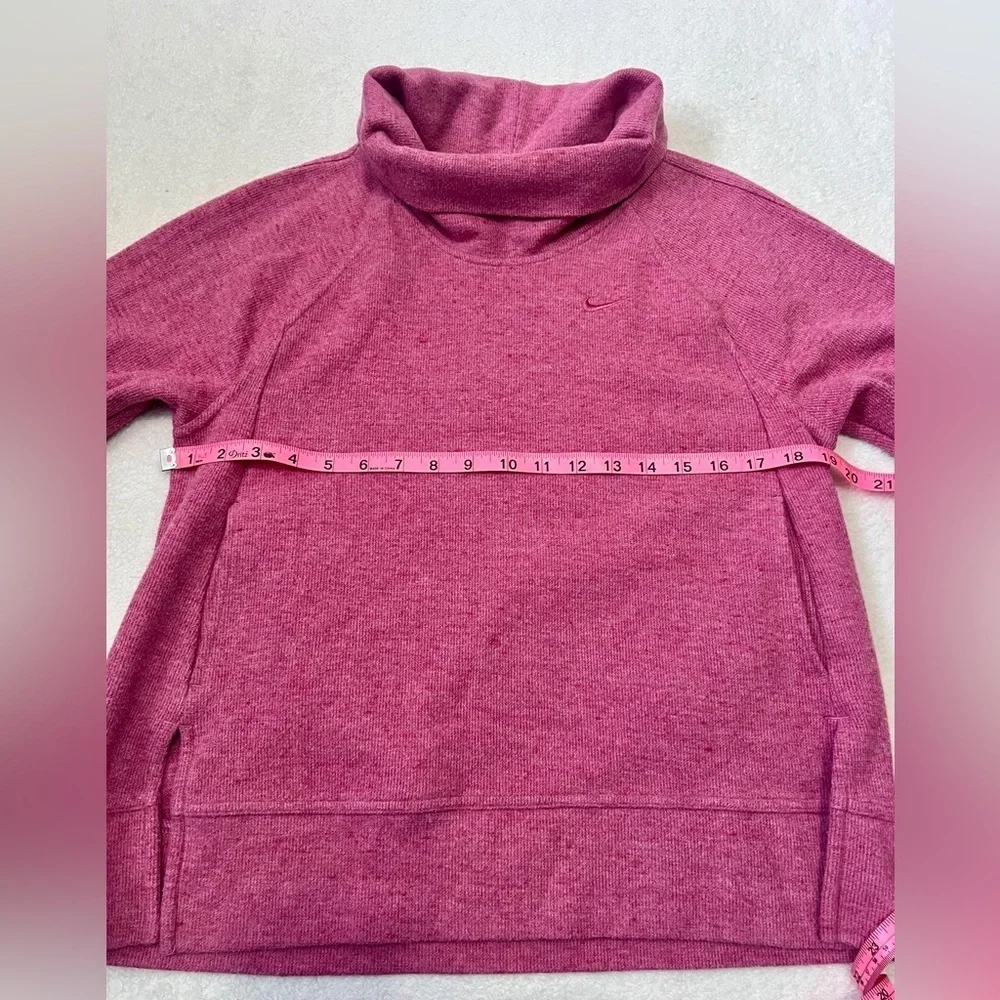 Nike Pink Cowl Neck Pull-Over Sweater - Small